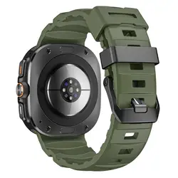 Breathable Sport Silicone Strap - Men's Watch Band Bracelet for Galaxy 8 classic (Olive)