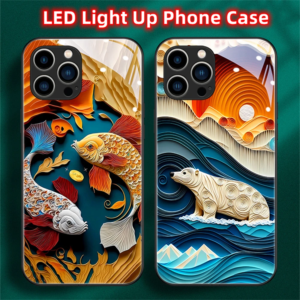 Punk-Design Leuchtende LED-Anrufleuchte Blitzende Handyhülle für iPhone Air 17 16 E 15 14 13 12 11 Pro Max – Detail 15