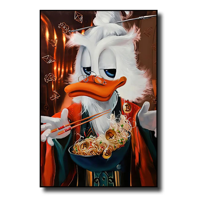 Disney Classic Character Canvas Decorative Painting Donald Duck Cartoon Movie Star Art Poster Modern Home Wall Decoration Mural 16