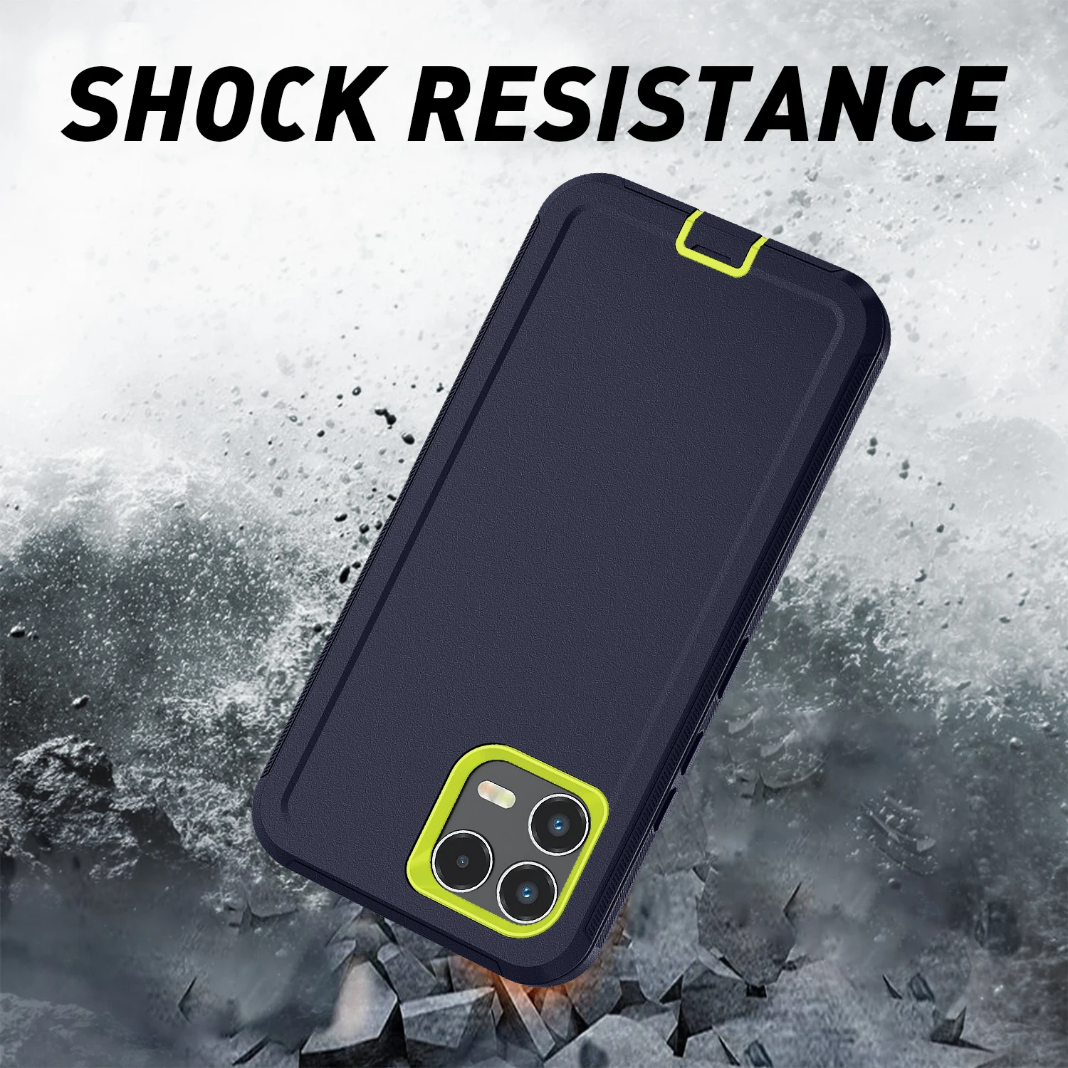 Durable Heavy Duty Hybrid Defender Phone Case - 3-Layer Armor Shockproof Protective Cover