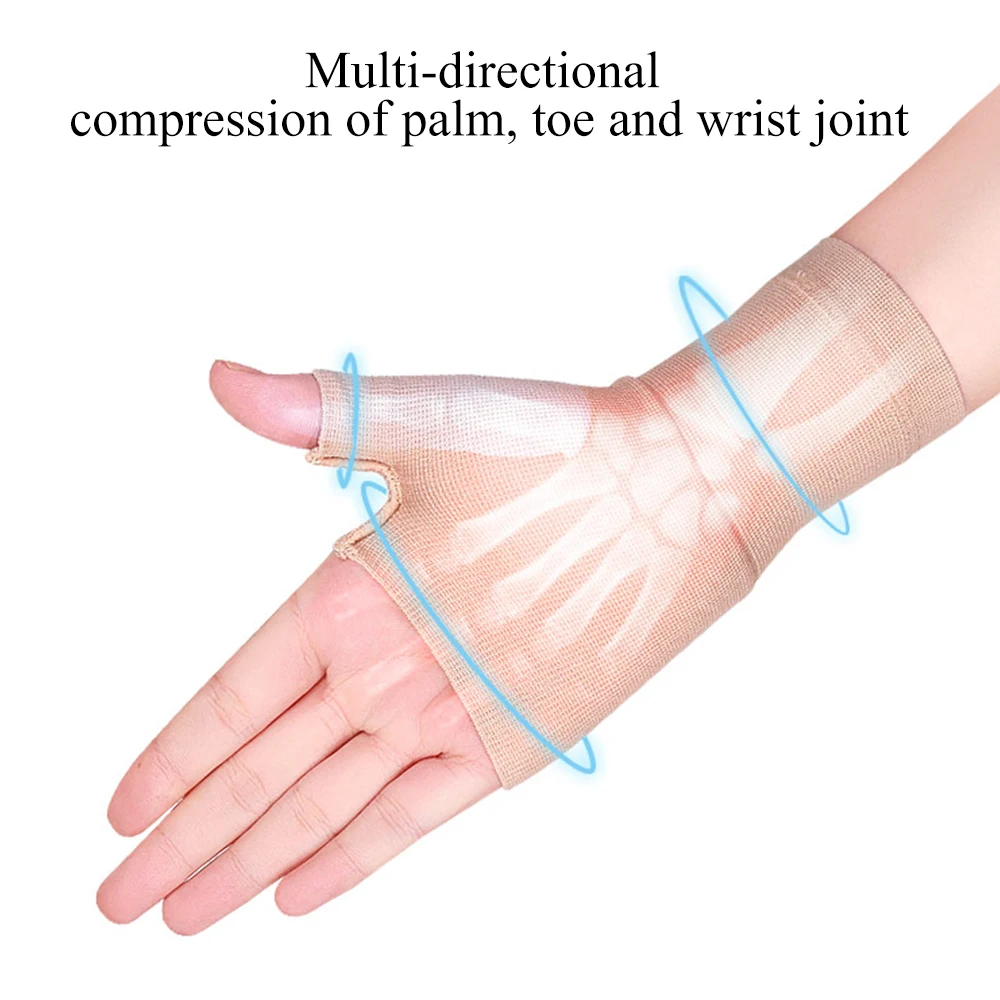 Compression Gloves 1Pair Arthritis Wrist & Thumb Support Sleeve Unisex for Carpal Tunnel Wrist Pain & Fatigue