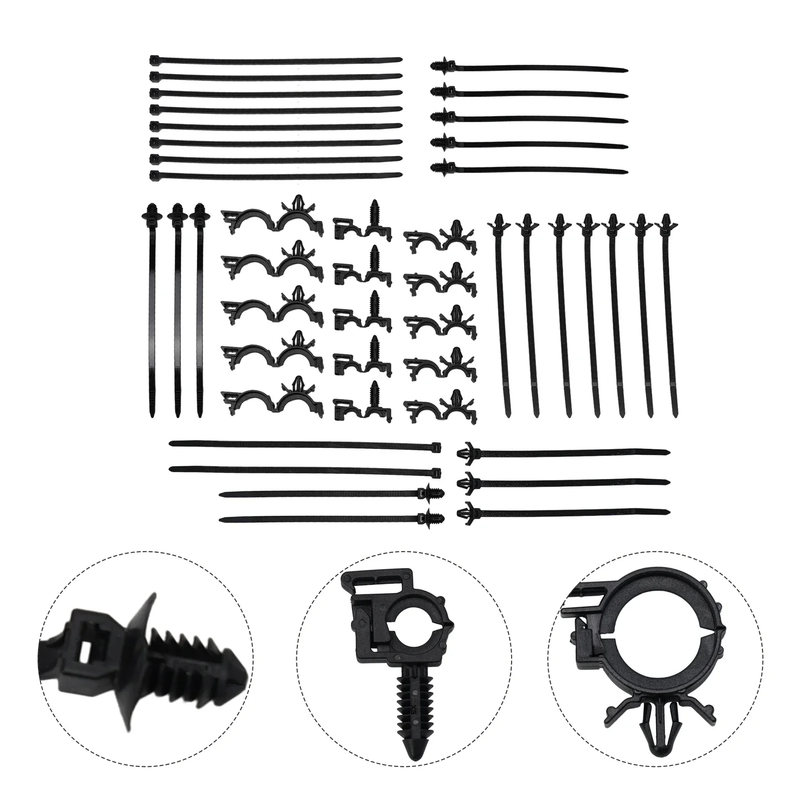 45 Stück Universal ﻿ Auto Kabelbaum Verschluss Klemme Clips Kabel Push Mount Kabel Kabelbinder mit Auto Draht Routing Clips Schraube Kabelbinder – Detail 14