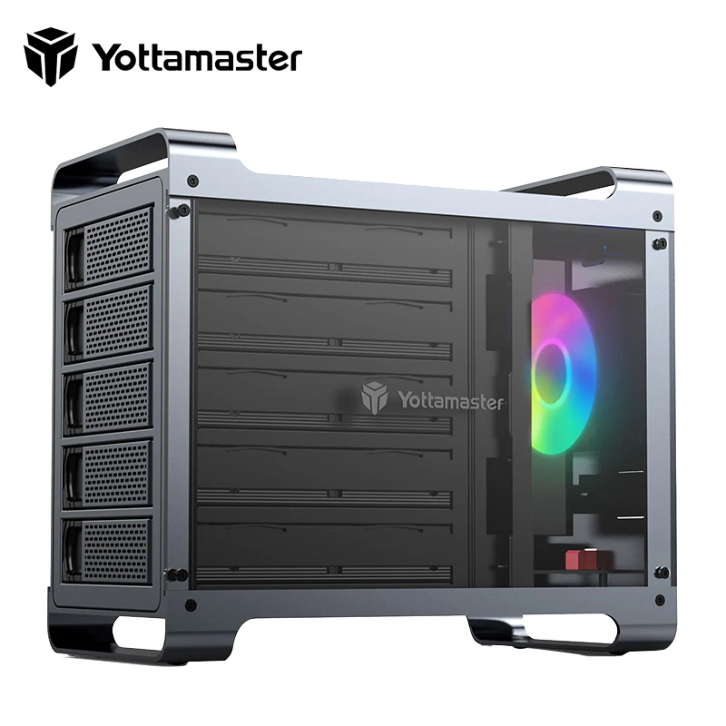 Yottamaster External Hard Drive Enclosure 5 Bay 2.5" 3.5"SATA HDD SSD
