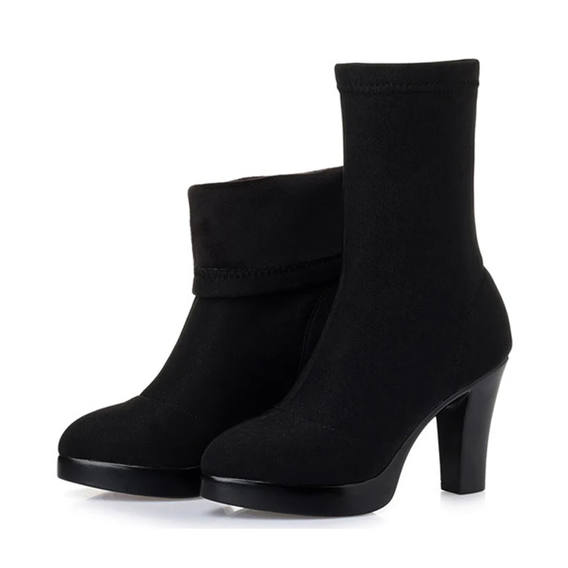 

2022 Women's Winter New Fashion Fashion Long Tube Elastic Sock Boots High Heel Platform Boots