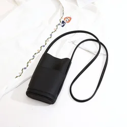 Women's Soft PU Leather Crossbody Bag - Stylish Small Handbag for Outdoor Travel and Shopping (Black)