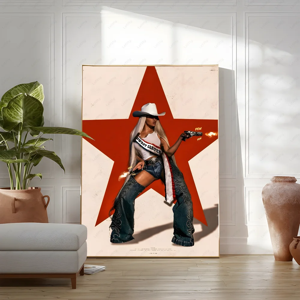 Sänger Beyoncé Kunst Poster, klebrige Wandkunst, Druck, wasserdicht, für Zuhause, Wohnzimmer, Schlafzimmer, Bar, Flur, ästhetisches Dekor – Detail 7