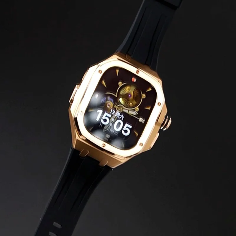 

2024NEW Luxury Stainless Steel Watch Band For Apple Watch Ultra 49mm Series Smart Watch Case watch Strap