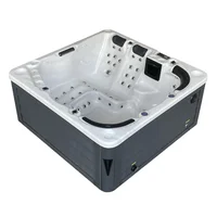 Hot Sale 6 Person Outdoor Hot Tub Air Jetted Massage Bathtub Deep Soaking Spa Tub For Garden 2