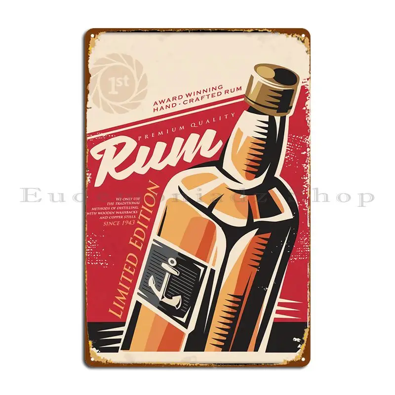 Rum Vintage Metal Signs Pub Party Plates Crea Designer Wall Pub Tin Sign Poster