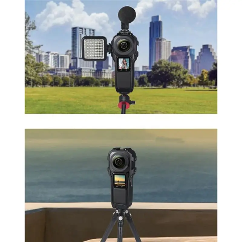 Insta360 One RS용 M05K 1인치 알루미늄 합금 케이지 수직 프레임, 다기능 낙하 방지 및 충돌 방지 금속 프레임,B