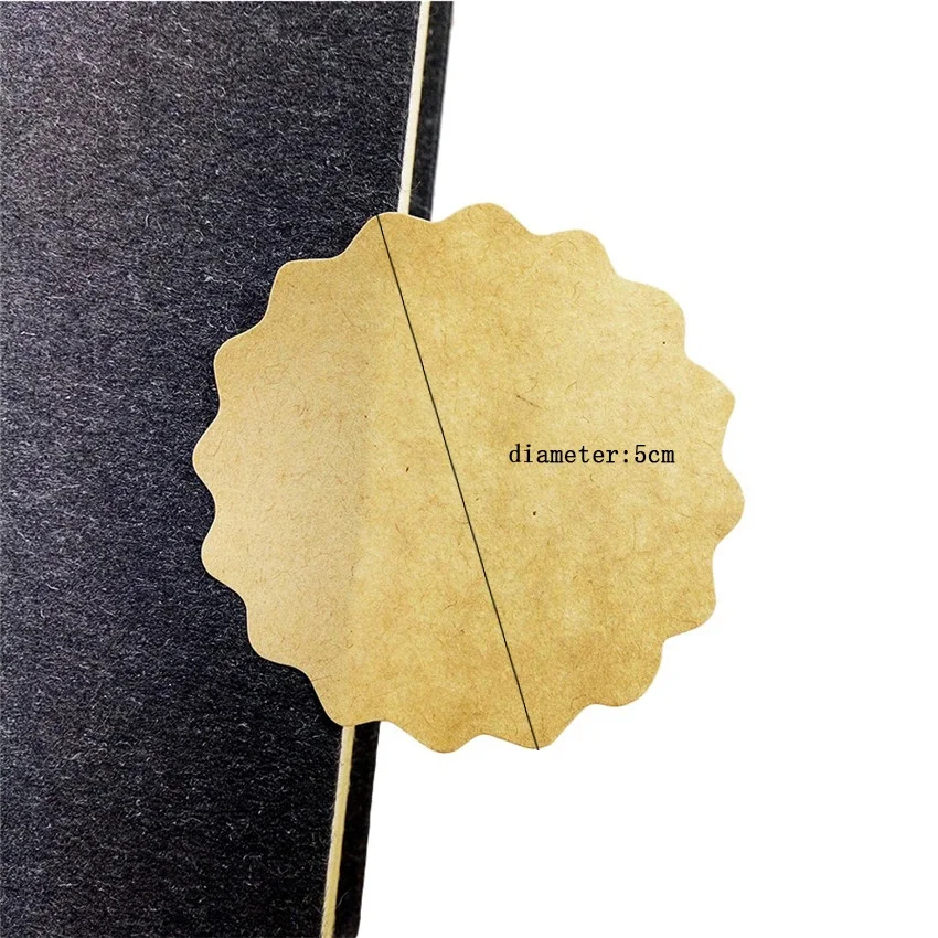 1000 Etichette Adesive Rotonde In Kraft - Personalizzabili Per Fai Da Te - Foto 6