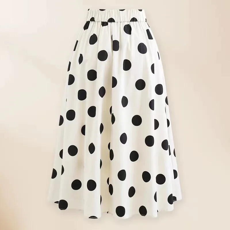 2024New Sweet Cute Bow Bikini Contrasting Color Camisole Jumpsuit Two-pieces Sexy Elegant Polka Dot Beach Midi Skirt Swimsuit