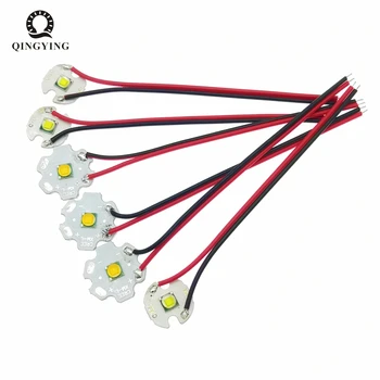 고출력 LED Cree XML T6 5050 비드 다이오드, 손전등 부품, 자전거 자동차 헤드램프 액세서리, 10cm 와이어 포함, 3V 3.7V, 5W-10W