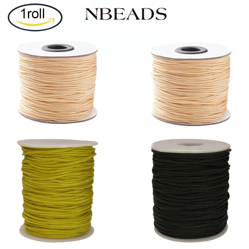 NBEADS 1Roll 1.5mm Nylon Braided Lift Shade Cord for Blind Shade Mini