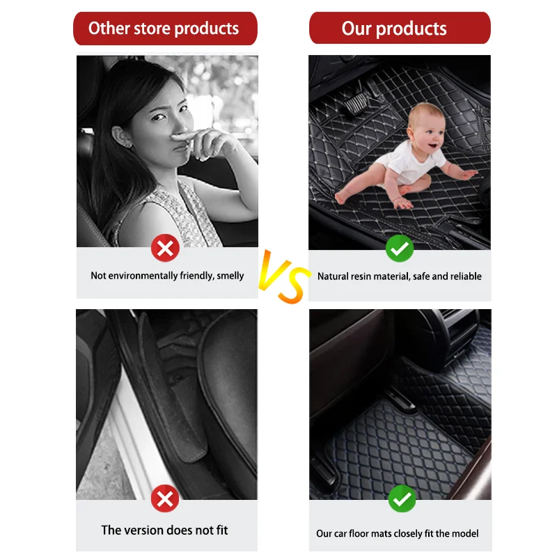 Pad Accessories Toyota Rugs Carpets Citroen Durable Mats Leather Car For AliExpress Car Peugeot C1 2015~2022 - Mat Floor Aygo 108 Waterproof