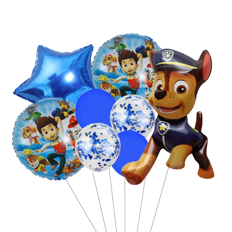 Cartoon Paw Patrol Ryder Chase Marshall Skye Aluminiumfolie Ballon Kindergeburtstag Dekoration Partyzubehör Spielzeug Geschenk – Detail 4