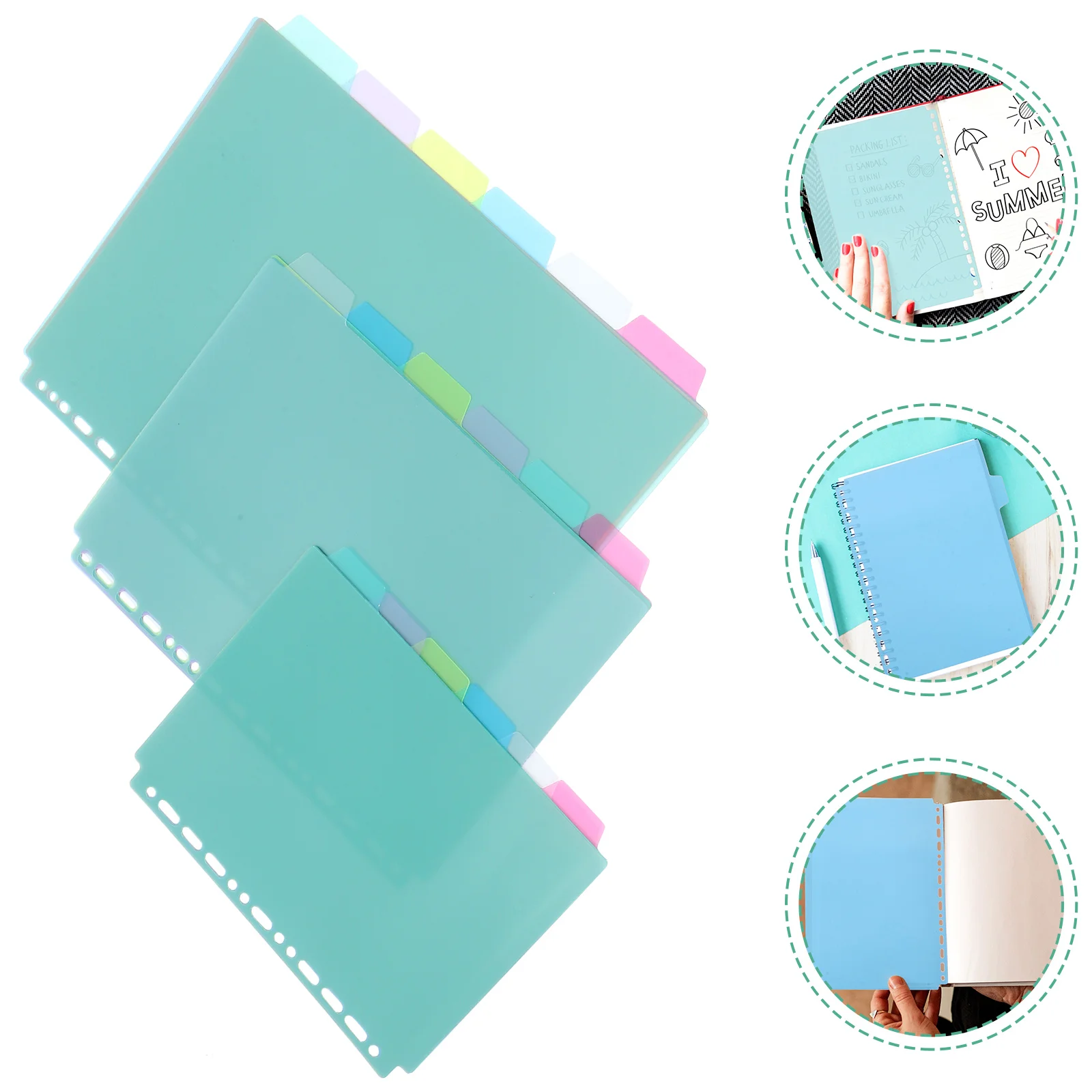 

Binder Dividers with Tabs Notepads Notebook Supplies Pluggable Index Classified Labels