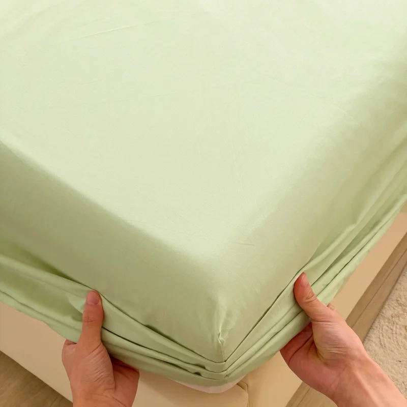 2025 New Cotton Bed Hat A Class 40s Washed Single Product Series Bed Cover Skin Friendly Breathable Mattress Cover with Elastic 4