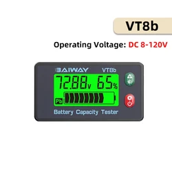 Enhanced Electric Vehicle Battery Voltmeter and Capacity Indicator (VT8b)