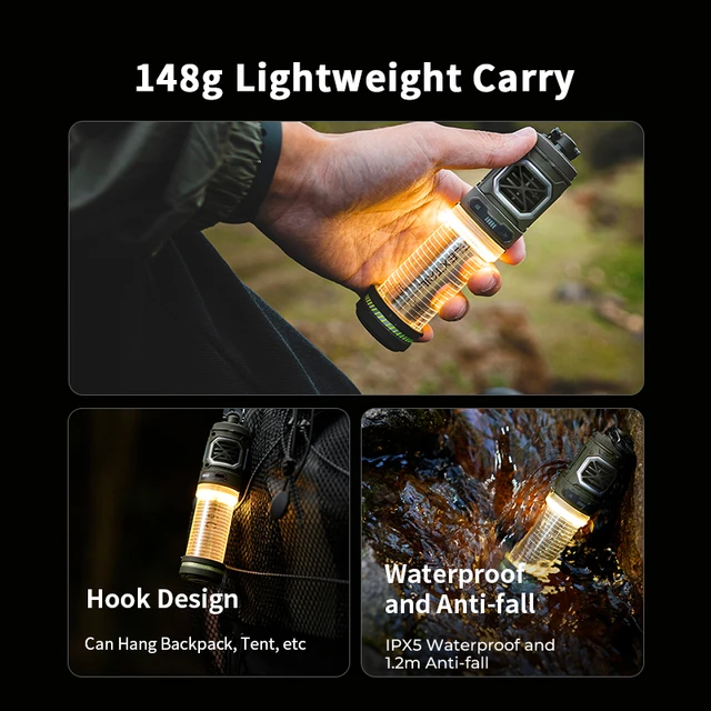 FLEXTAIL Mosquito Repeller with Camping Light and Rechargeable Battery