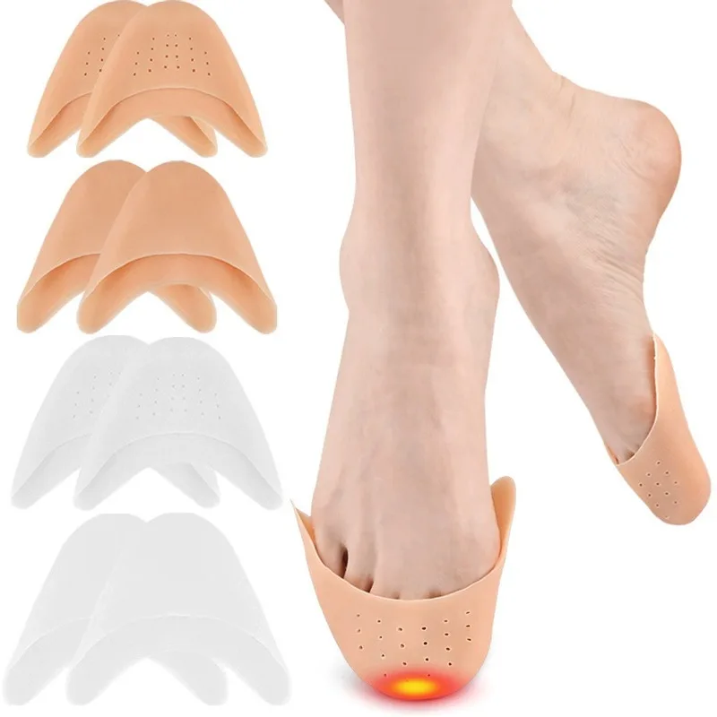Breathable Forefoot Pad Toe Protector for Ballet Shoes Feet Care Toes Inserts Feet Cap Cover Gel Pointe High Heel Shoes Tools