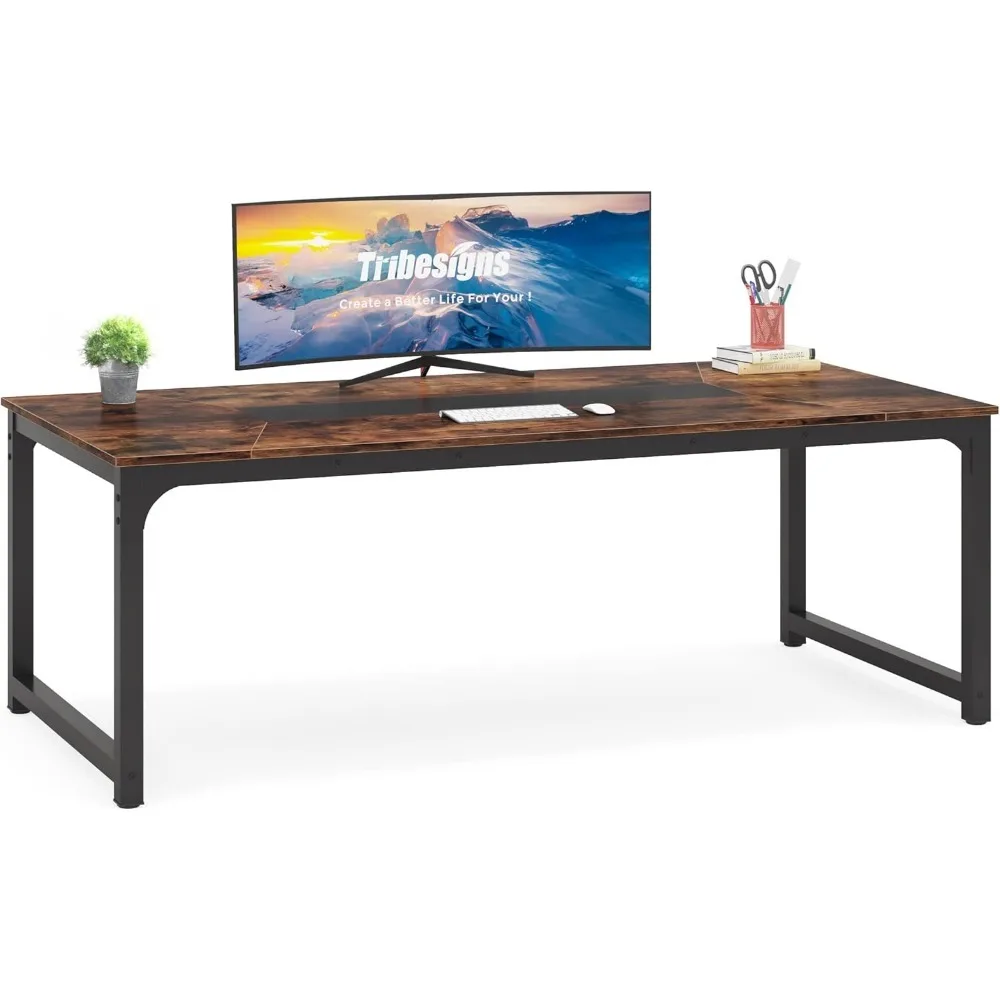 Modern Computer Desk, Executive Office Desk Computer Table Study Writing Desk Workstation for Home Office