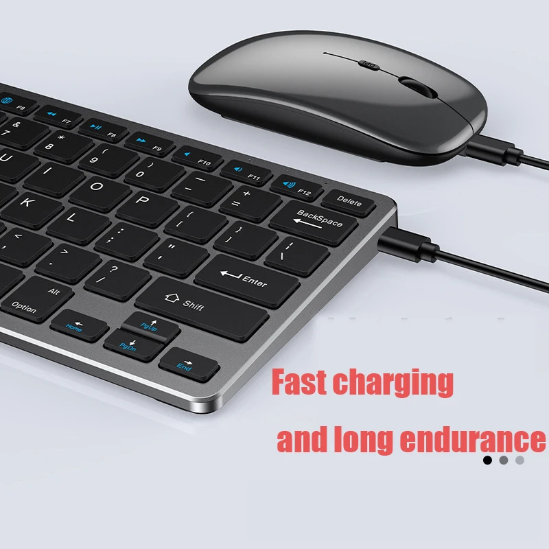 Wireless Keyboard Mouse Wireless Bluetooth Keyboard Mouse Set Wireless Rechargeable Combo Silent Mice IPAD IOS Android PC Laptop Computer Windows