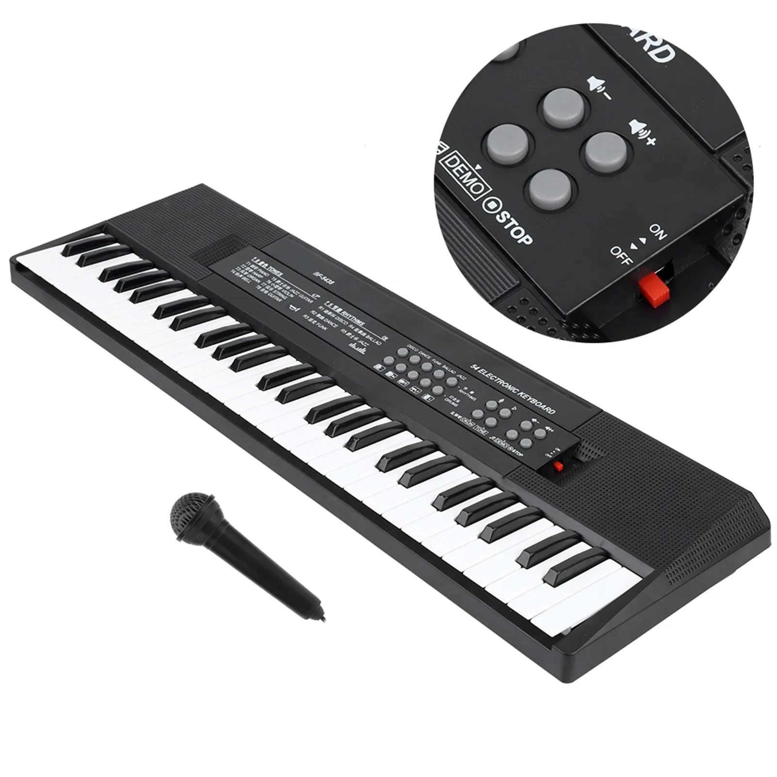 Electronic Keyboard Elegant Electronic Keyboard 54‑Key Organ Durbale Sound for Adult Chidren Home School