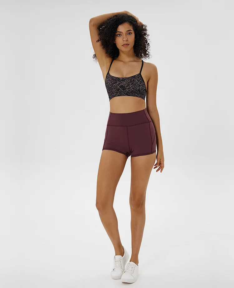 Women's Shorts Outdoor Fitness Jogging Yoga High Waist Sportswear Woman Gym Shorts Elastic Self-Cultivation Three-Point Pants