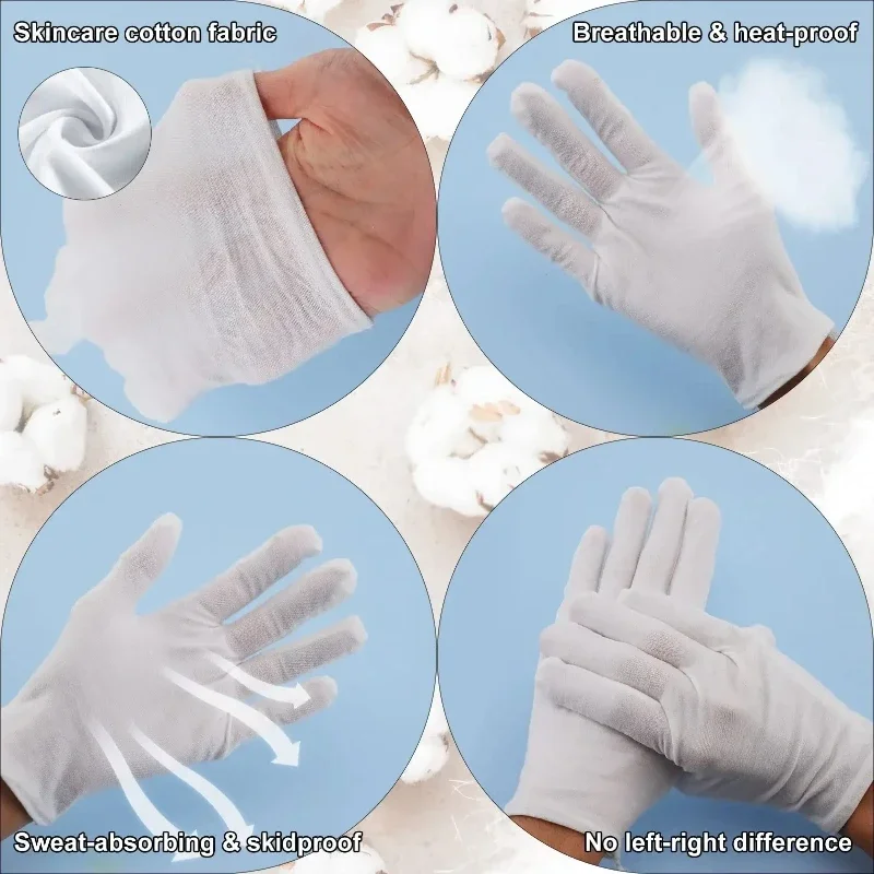 Cotton Work Gloves Bulk for Dry Handling Film SPA Gloves Ceremonial Household Cleaning Working Tools