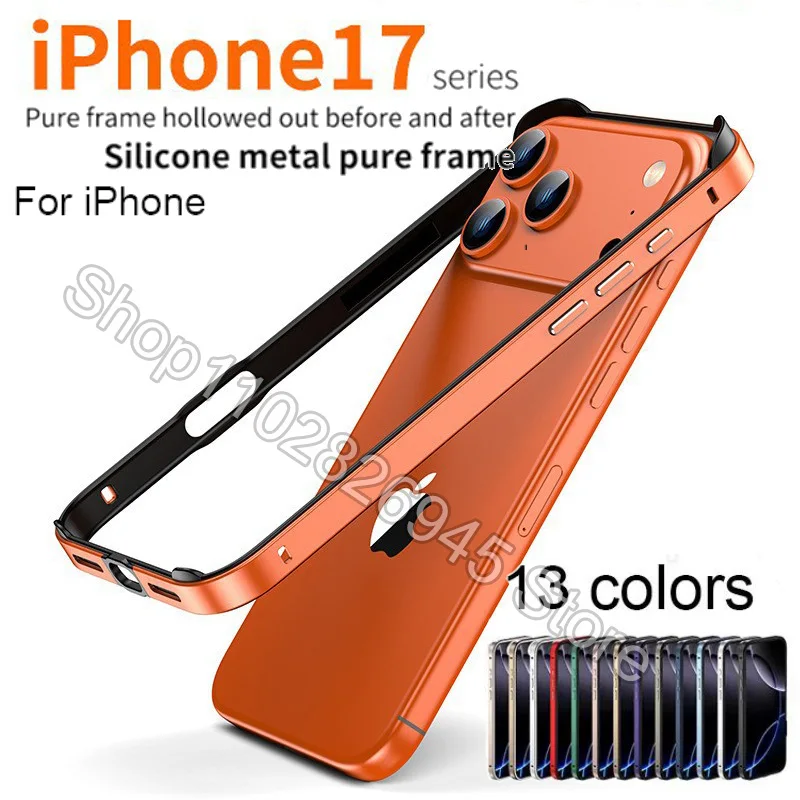 Coque de téléphone hybride en silicone et métal aluminium pour iPhone 17 Pro Max – Améliore la dissipation thermique