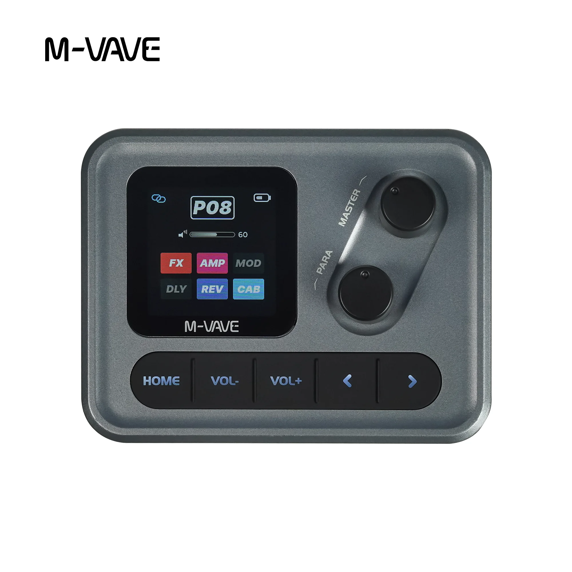 M-VAVE Mini Pocket Guitar Bass Amp 1.54" LCD Color Screen 1450mAh APP Control Multi-Function Desktop Effects Processor
