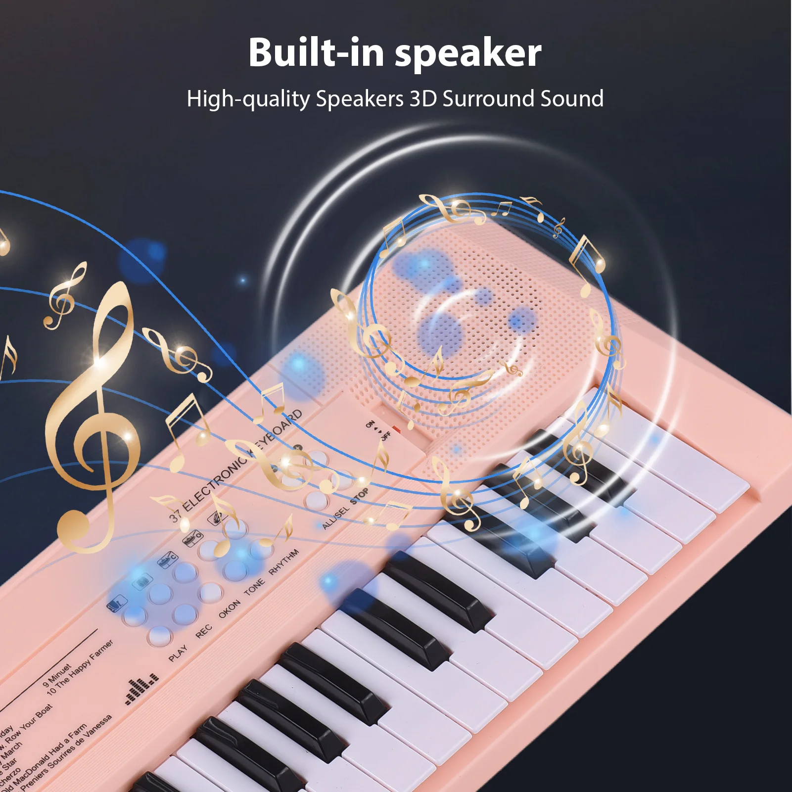 37 Key Electronic Keyboard Piano with Microphone Dual Power Mode Portable for Beginners,electronic musical instrument,midi control keyboard