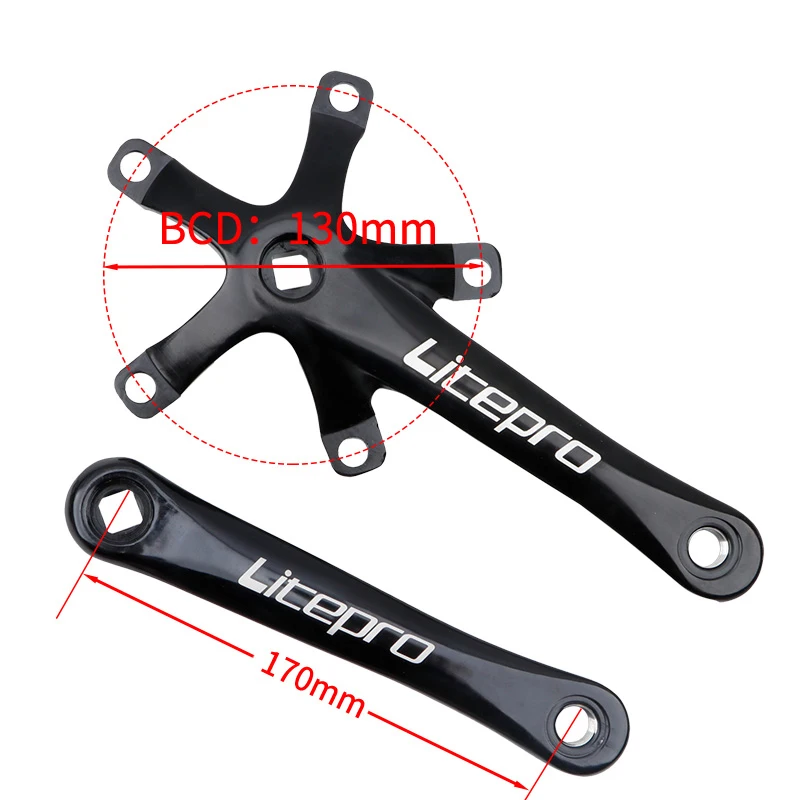 Litepro Bicycle Crankset Square Tip Crank For Folding Bike