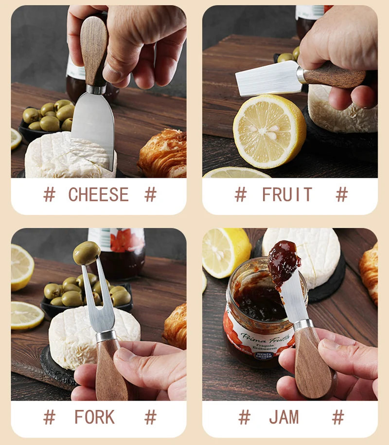 Description Picture 4 of itemCheese Cutter Knives for Charcuterie Boards and Cutlery Stainless Steel Cheese Knife Set Collection