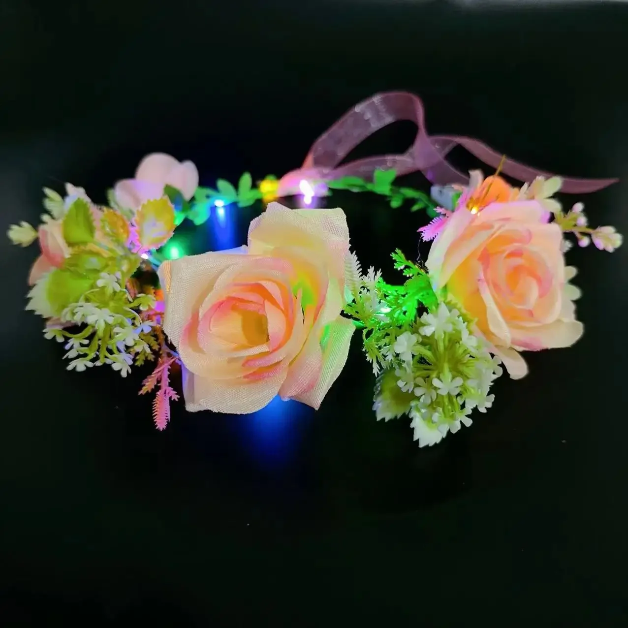 Light Up Flower Crown Headband s  Glow Party Favors for Brides Bridesmaids Women Girls Wedding Festival