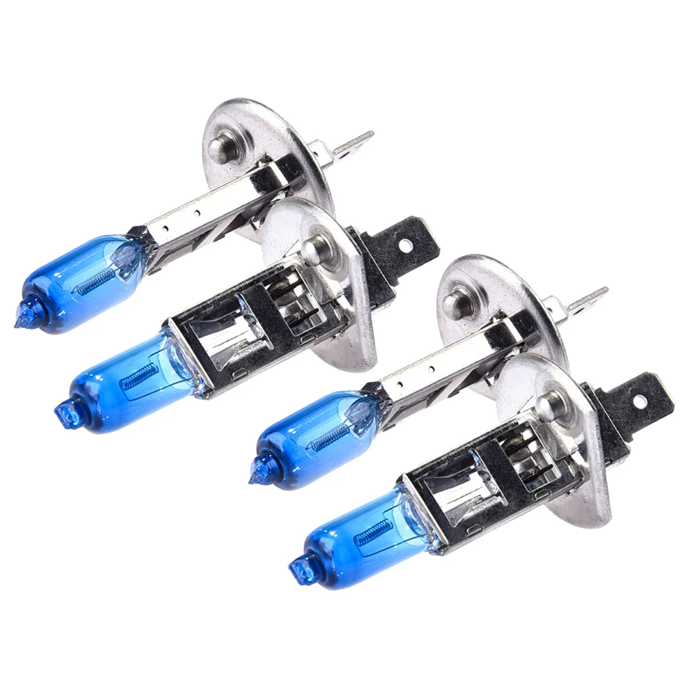 

4pcs Universal H1 Halogen Headlight Bulbs White Light Lamp High/Low Beam 12V 6000K Bulb 55W Replacement
