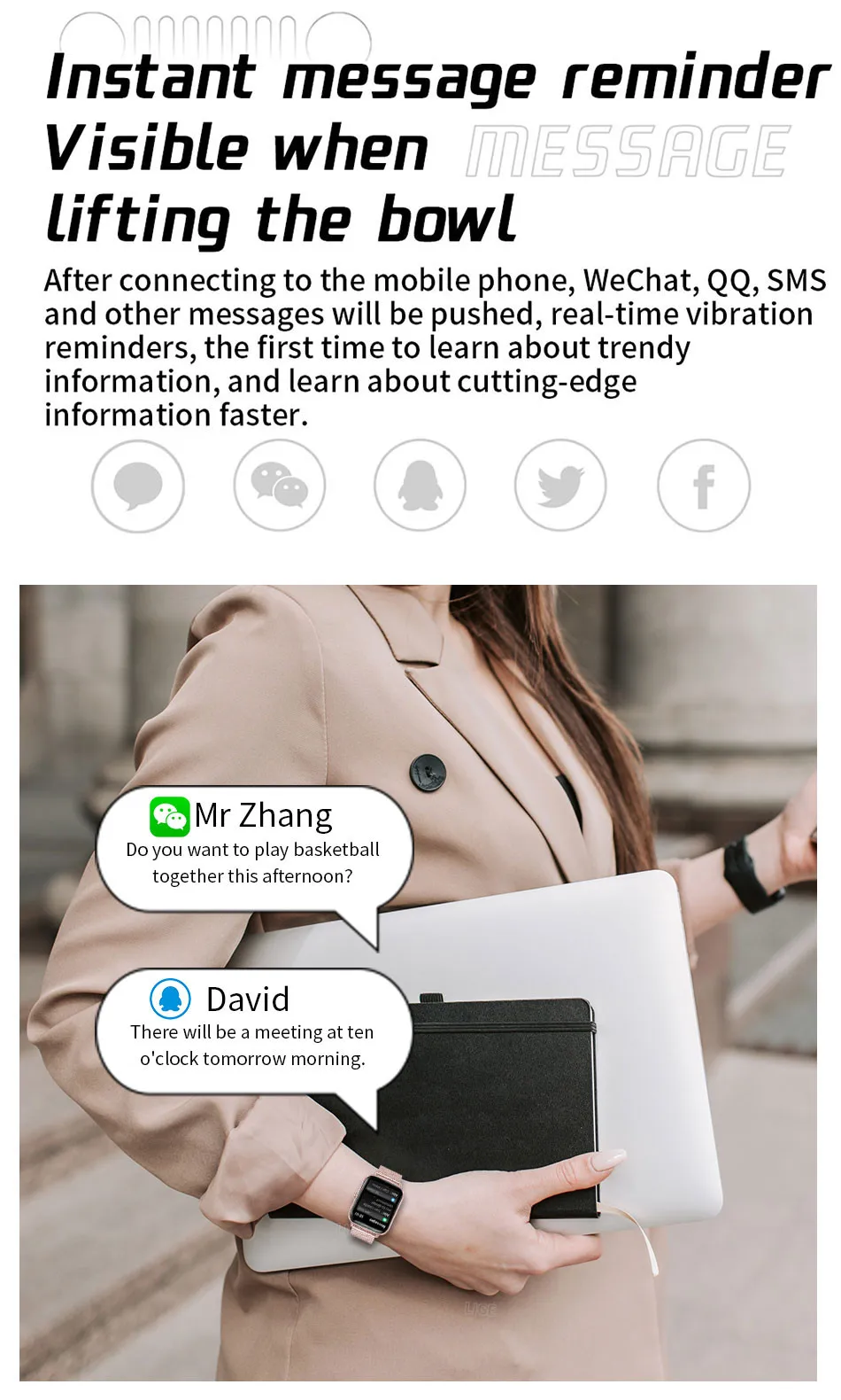 2022 LIGE New Women Smart Watch Heart Rate Monitor Health Sport Watches Life Waterproof Women Smartwatch For Huawei Xiaomi Apple