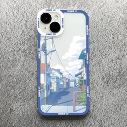 Transparent Anime Landscape Scenery Phone Case Cover - iPhone 13 Mini (-1)