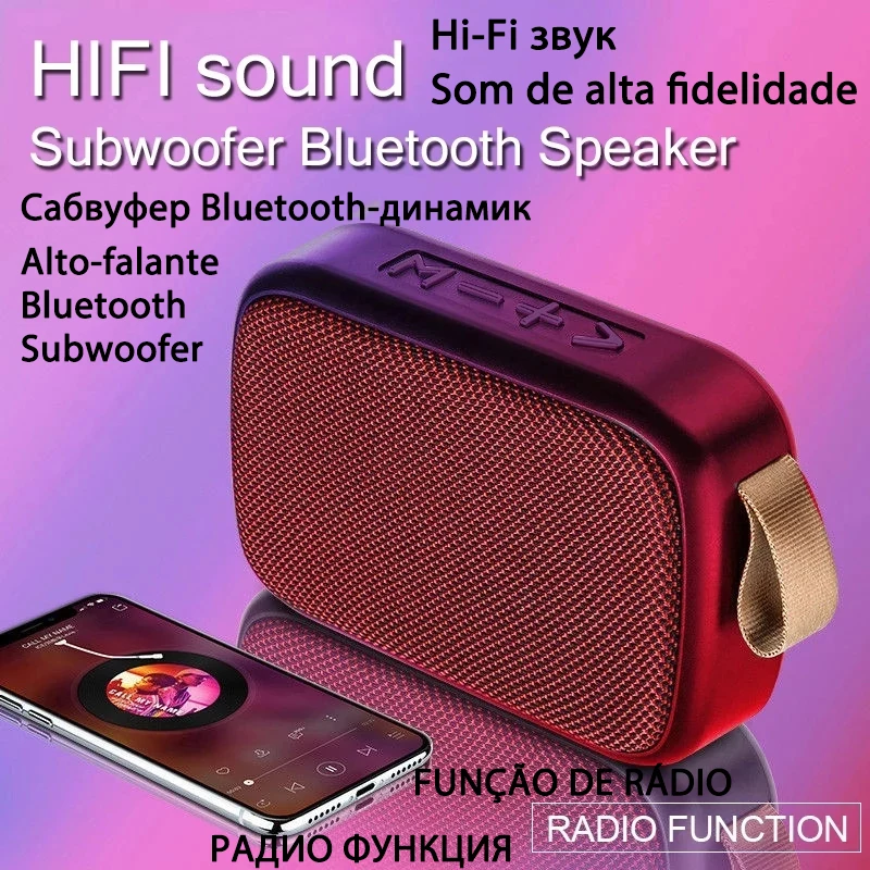 US $4.48 Mini Radio FM Portable Wireless Caixa De Som Bluetooth Speaker Music Sound Box Blutooth For Subwoofer Hifi Bass Blootooth Bocina