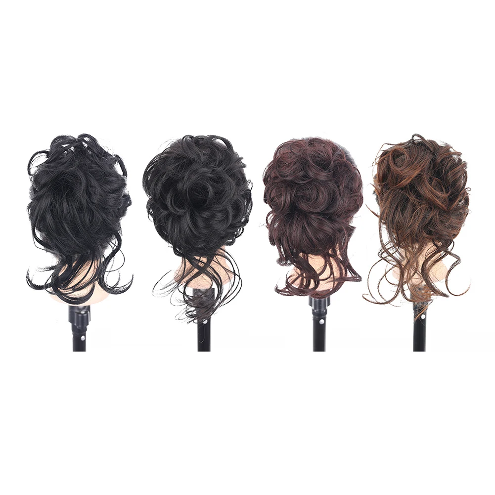 1pcs Hair Piece Extension Claw Clip Polyester Natural Curly Hairpiece Black/ Brown Messy Hair Extension for All Age Women