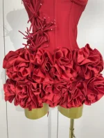 Sexy Halter Prom Gown Celebrity Club Two Piece Set Cocktail Elegant Women Fashion Luxury Birthday Party Red Black Bandage Outfit - Image 6