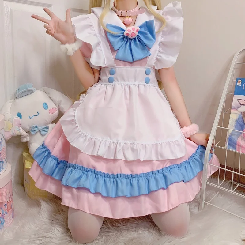 Plus Size Kawaii Dress Cosplay Costumes School Girl Maid Outfits Victorian Anime Japanese Gothic lolita dress lolita suspender dress lolita cosplay costumes