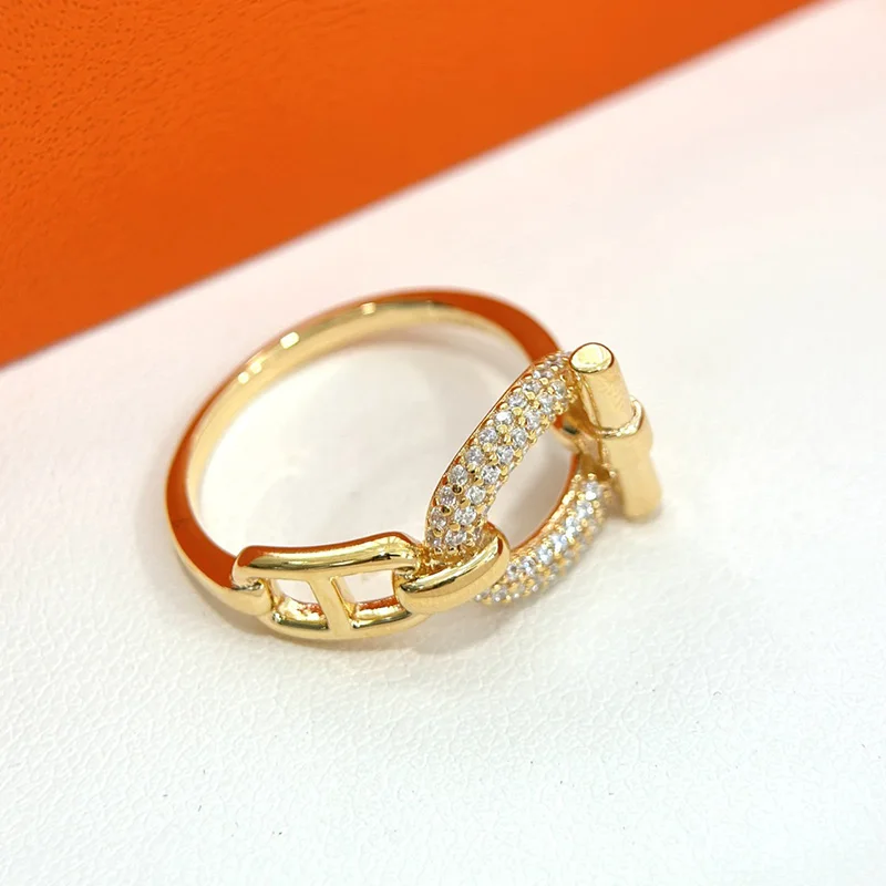 

925 Sterling Silver Round Inlay Zircon Ring For Women Luxury Jewelry