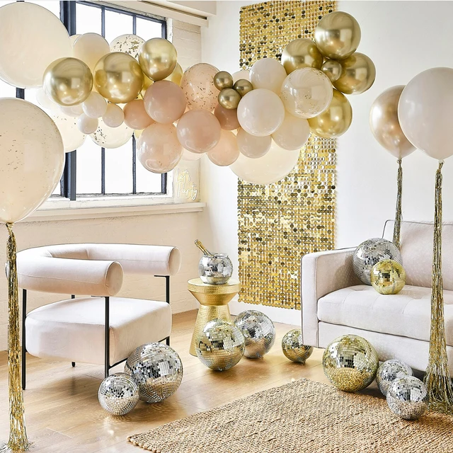 Tende Metalliche Per Feste - 2 Pezzi, 100x200cm, Frange Brillantini, Oro Rosa, Per Compleanni, Matrimoni, Sfondo - Foto 6