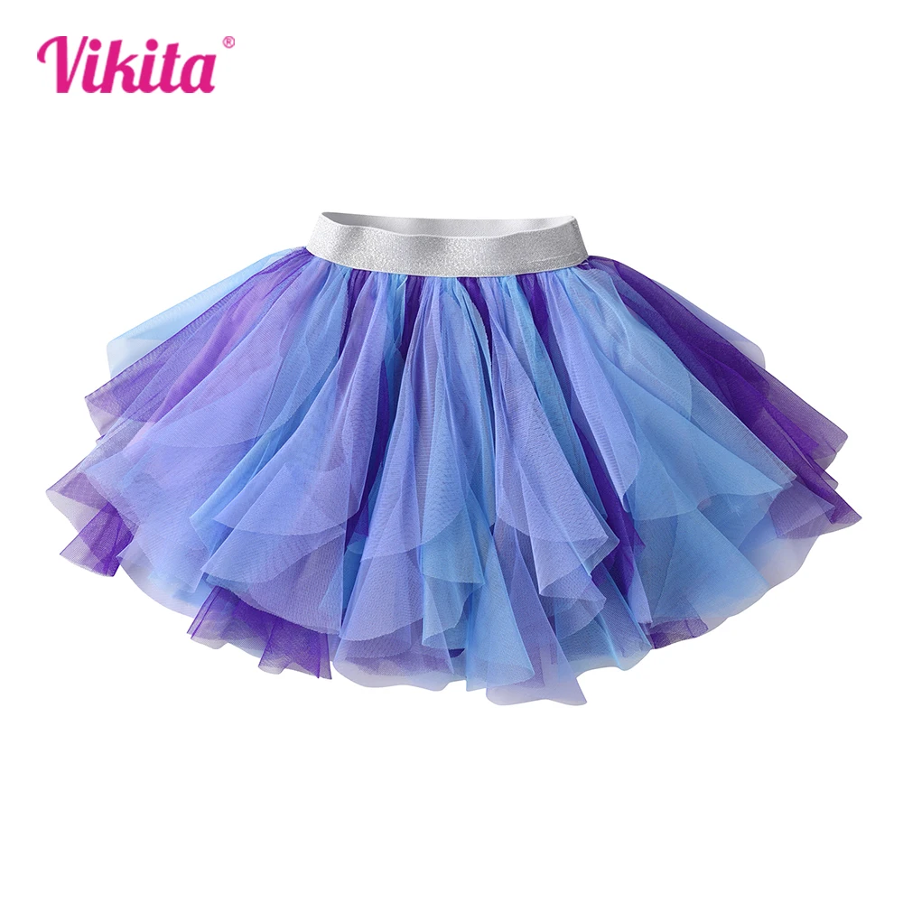 Girls Tutu Skirts Kids Birthday Party Dance Princess Mesh Layered Tulle Cake Mini Performance Skirts Children Clothes