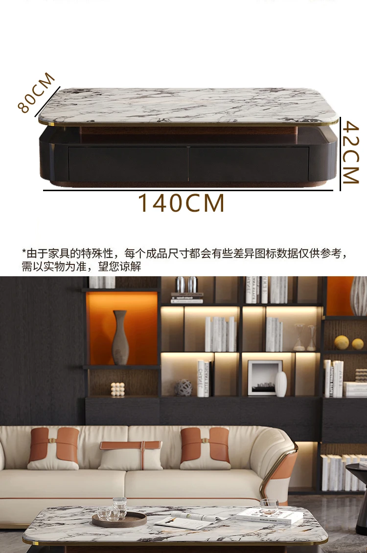 Light Luxury Nordic Coffee Table Creative Storage Clear Simple Aesthetic Standing Side Table Accessories Salon Meubles Furniture