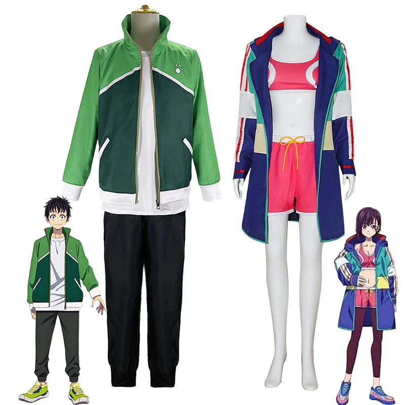 

2023 New Zom100 Bucket List of The Dead Shizuka Mikazuki Cosplay Costume Akira Tendo Cosplay Jacket Pink Vest Shorts Fullset