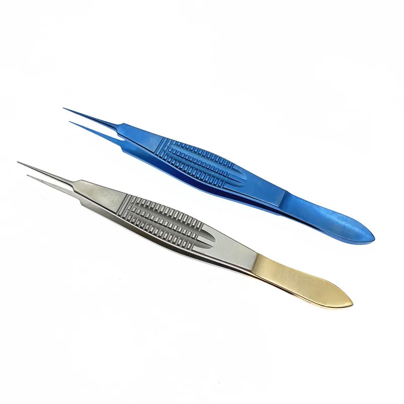 

1PCS Castroviejo teethed Forcep Straight tweezers Titanium Stainless steel Ophthalmic instrument