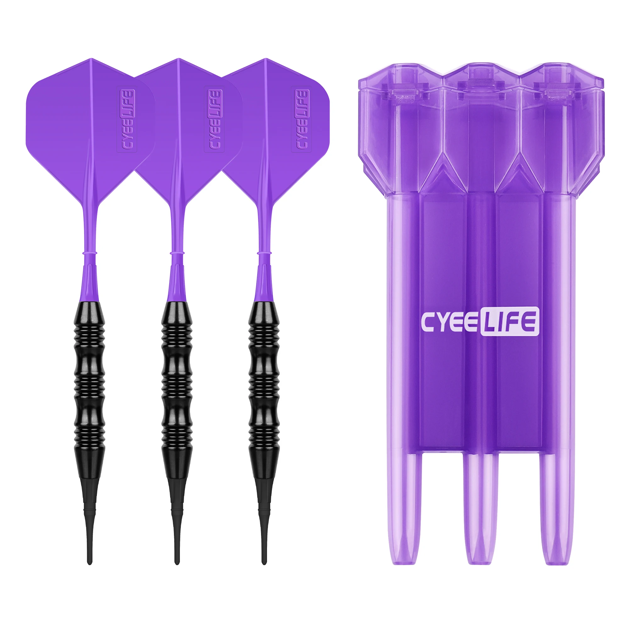 CyeeLife-Fléchettes professionnelles à pointe souple d'intérieur, jeu de fléchettes électroniques, boîte de rangement en plastique, 20g